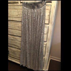 ASOS pleated sequin maxi skirt - size 8